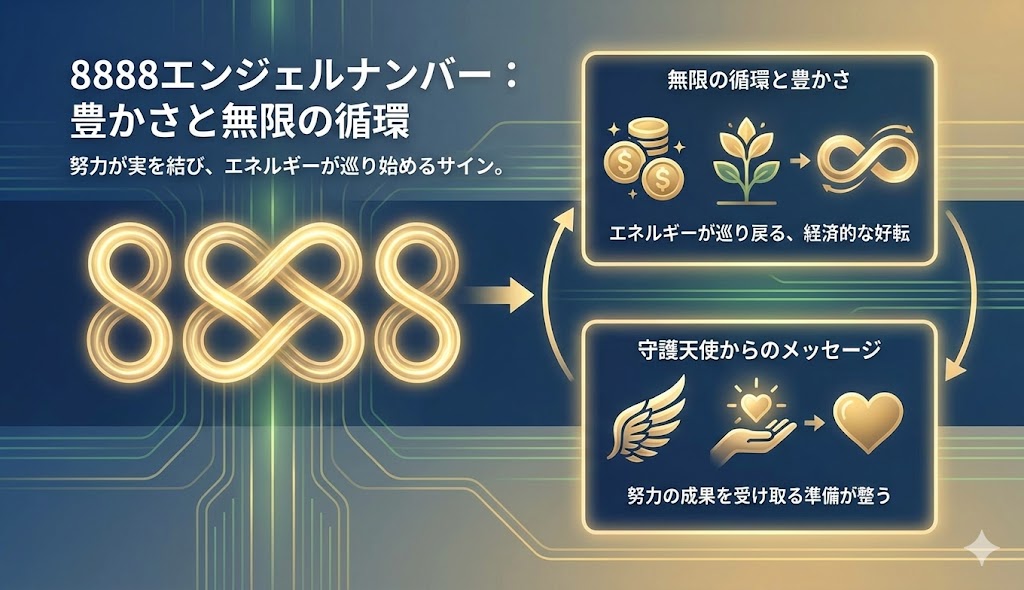8888エンジェルナンバーとは?基本の意味と豊かさの象徴