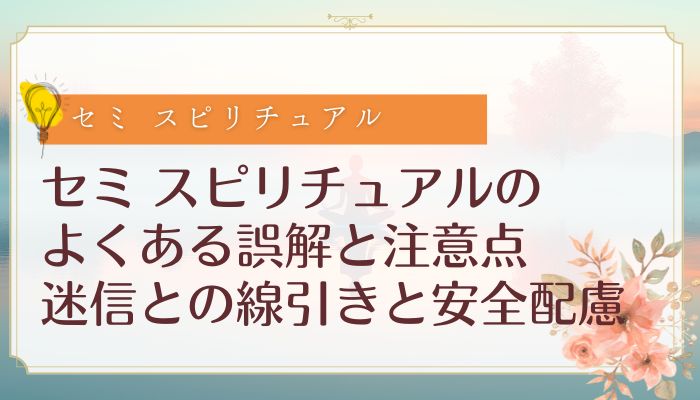 セミ スピリチュアルのよくある誤解と注意点:迷信との線引きと安全配慮