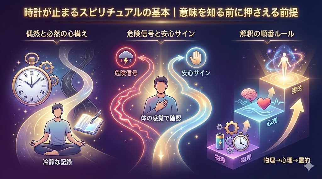 時計が止まるスピリチュアルの基本|意味を知る前に押さえる前提