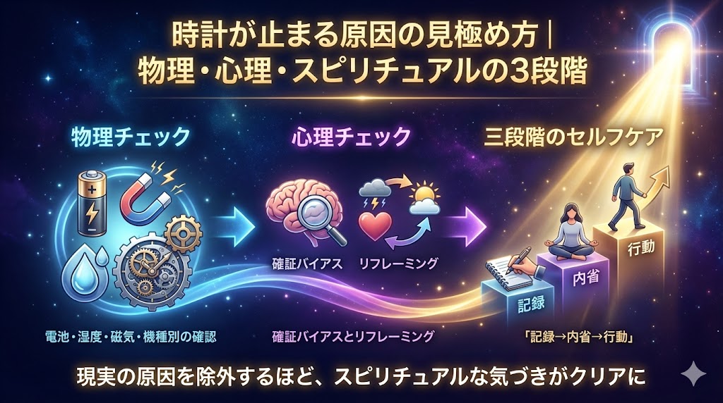 時計が止まる原因の見極め方|物理・心理・スピリチュアルの3段階