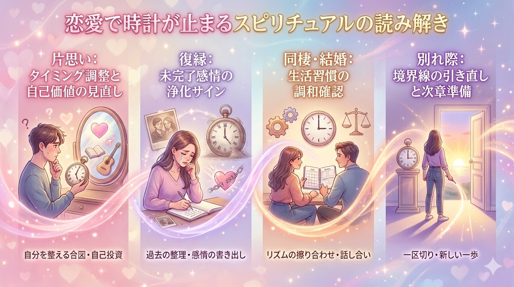 恋愛で時計が止まるスピリチュアルの読み解き