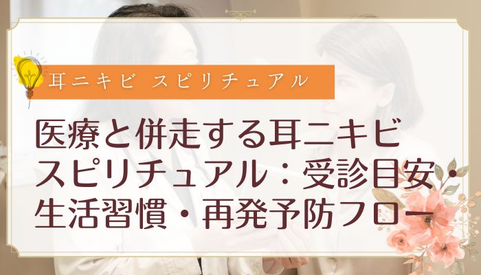 医療と併走する耳ニキビ スピリチュアル:受診目安・生活習慣・再発予防フロー