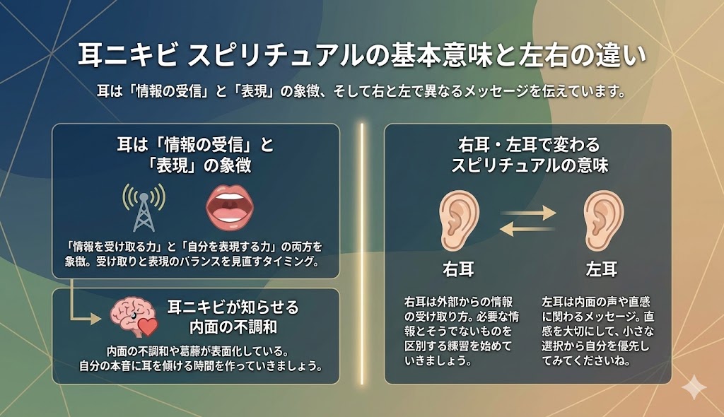 右耳・左耳で変わる耳ニキビ スピリチュアルの意味
