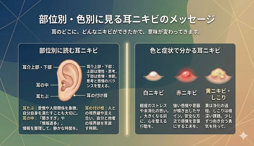 部位別に読む耳ニキビ スピリチュアル