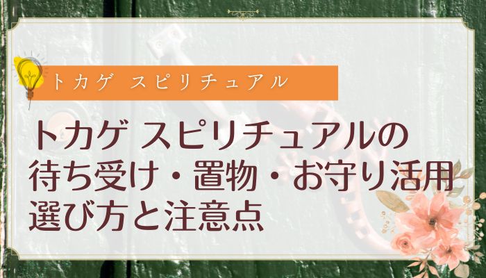 トカゲ スピリチュアルの待ち受け・置物・お守り活用：選び方と注意点