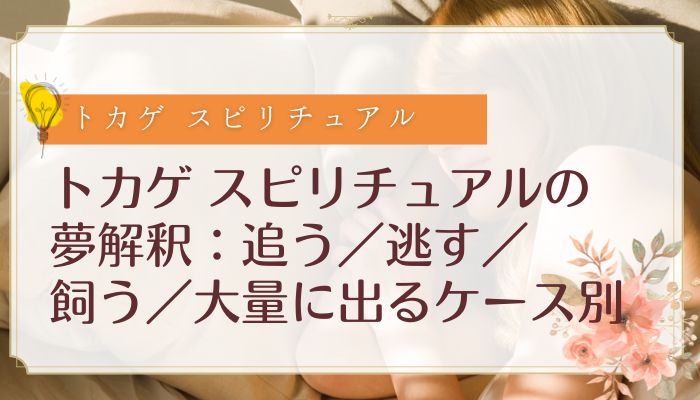 トカゲ スピリチュアルの夢解釈：追う／逃す／飼う／大量に出るケース別
