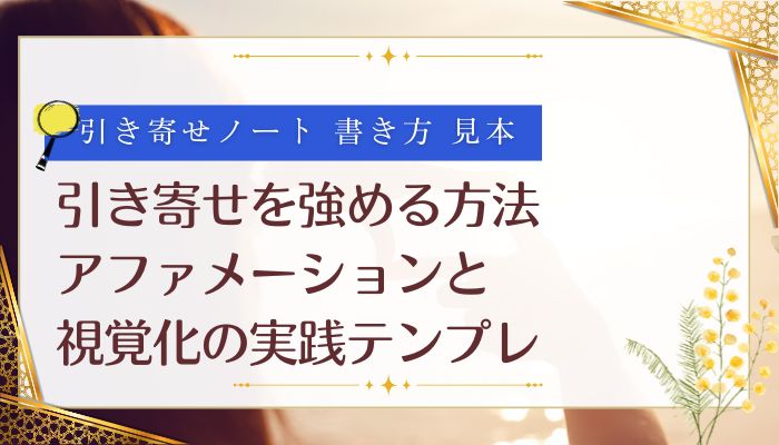 引き寄せを強める方法｜アファメーションと視覚化の実践テンプレ