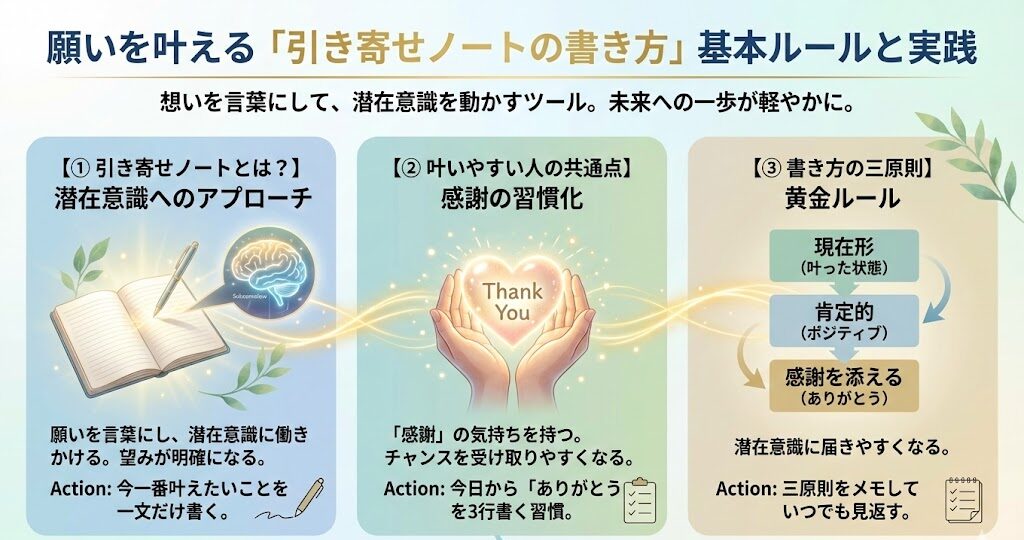 引き寄せノートとは?基本と書き方のルール