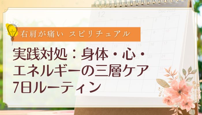 実践対処:身体・心・エネルギーの三層ケア7日ルーティン