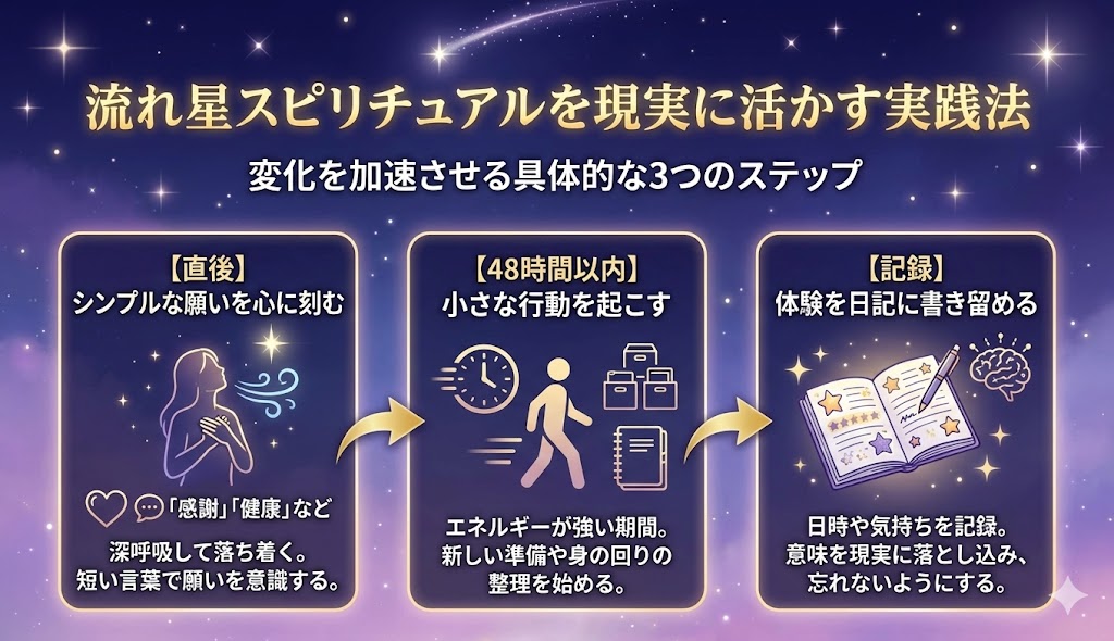 夢で流れ星を見た時のスピリチュアル意味