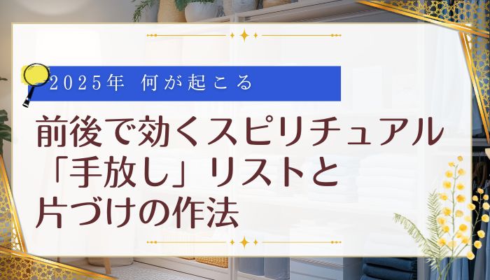 前後で効くスピリチュアル「手放し」リストと片づけの作法