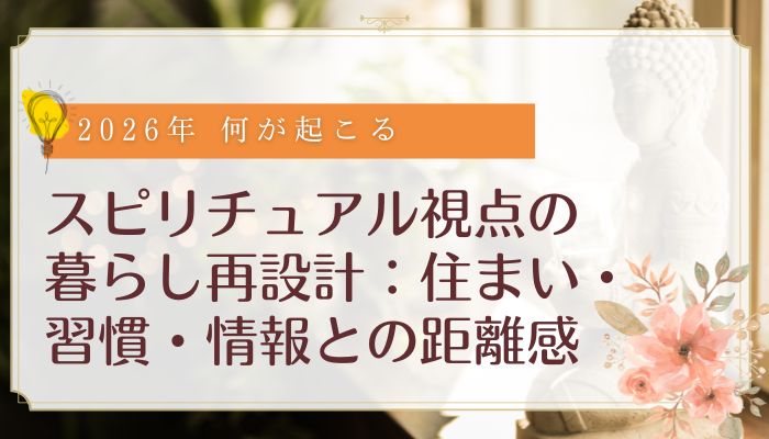 スピリチュアル視点の暮らし再設計:住まい・習慣・情報との距離感