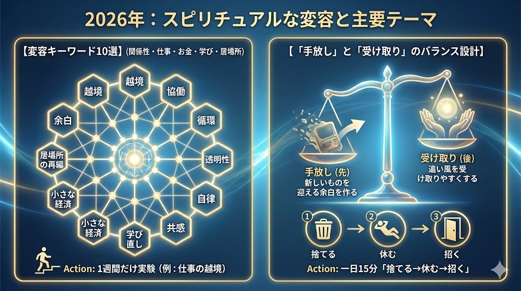 2026年のスピリチュアルな主要テーマと変容キーワード