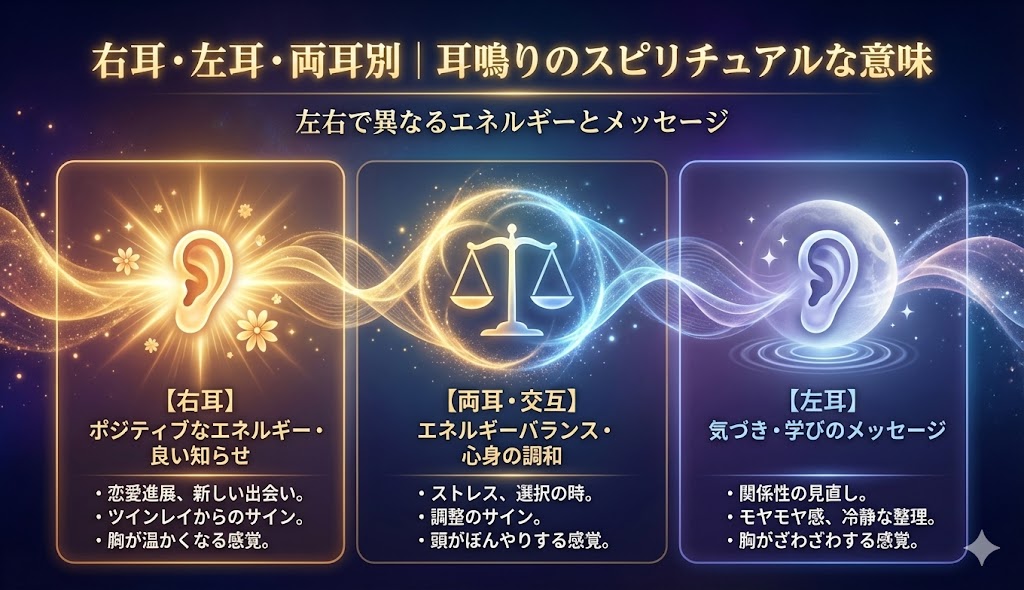 右耳・左耳・両耳別|耳鳴りのスピリチュアルな意味