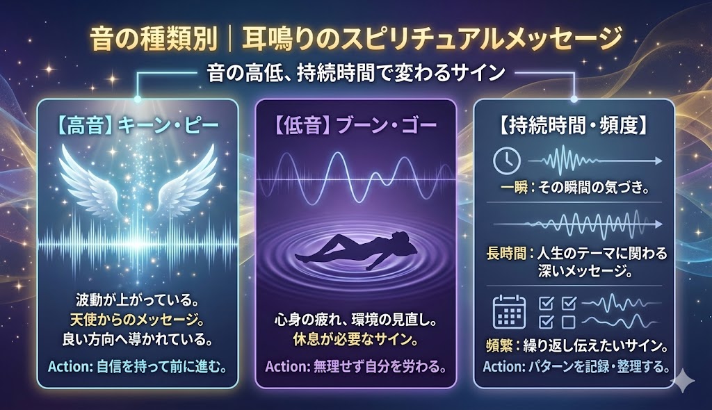 音の種類別|耳鳴りのスピリチュアルメッセージ