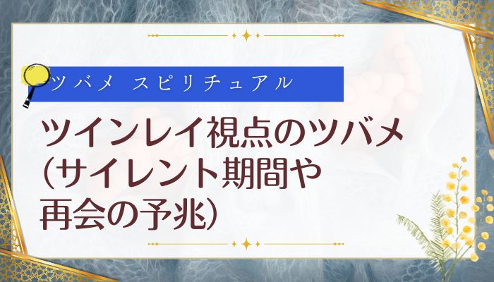 ツインレイ視点のツバメ(サイレント期間や再会の予兆)