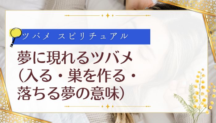 夢に現れるツバメ スピリチュアル(入る・巣を作る・落ちる夢の意味)