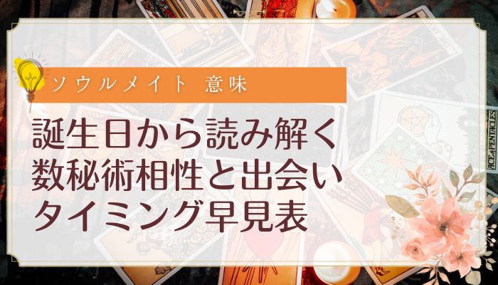誕生日から読み解く:数秘術相性と出会いタイミング早見表