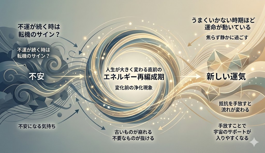 不運が続く時は転機のサイン？変化前のエネルギーの動き