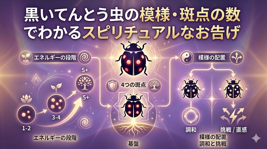 黒いてんとう虫の模様・斑点の数でわかるスピリチュアルなお告げ
