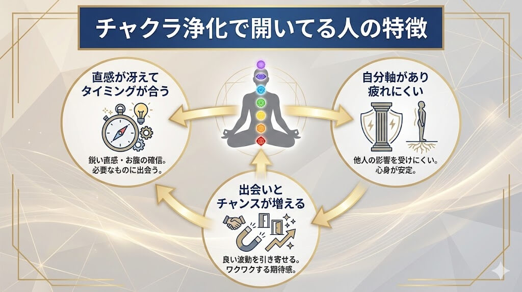 チャクラ浄化で開いてる人