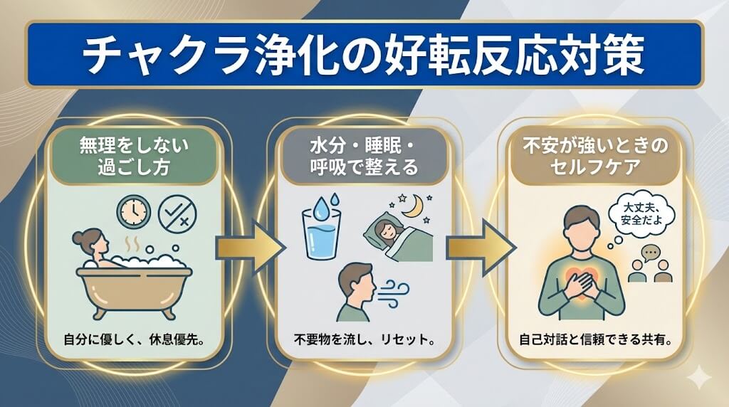 チャクラ浄化の好転反応対策
